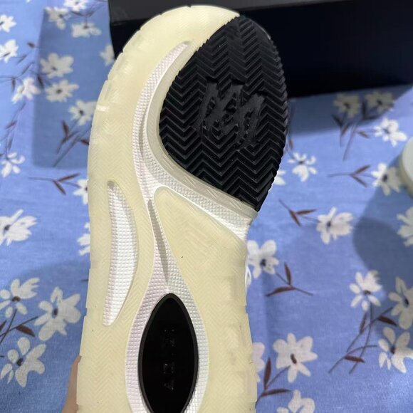 White Amiri Patchwork Leather Sneakers - Picture 9 of 10